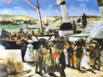 エドゥアール・マネ Painting - フォークストンの船の出航 エドゥアール・マネ